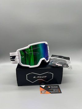 Маска кросова LS2 CHARGER White Mirror 124988 фото